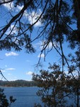 Lake Arrowhead's blue water.